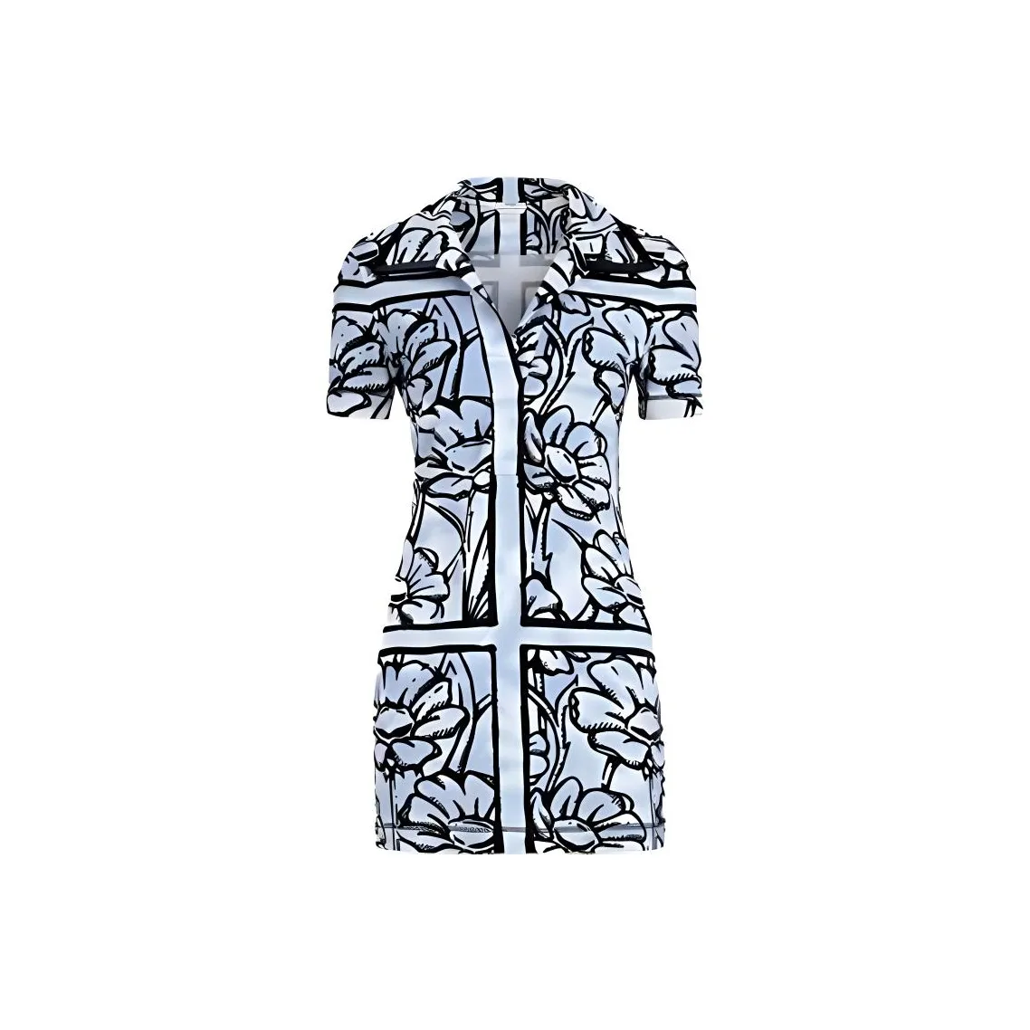 FENDI Short Sleeved Dresses Women's Blue