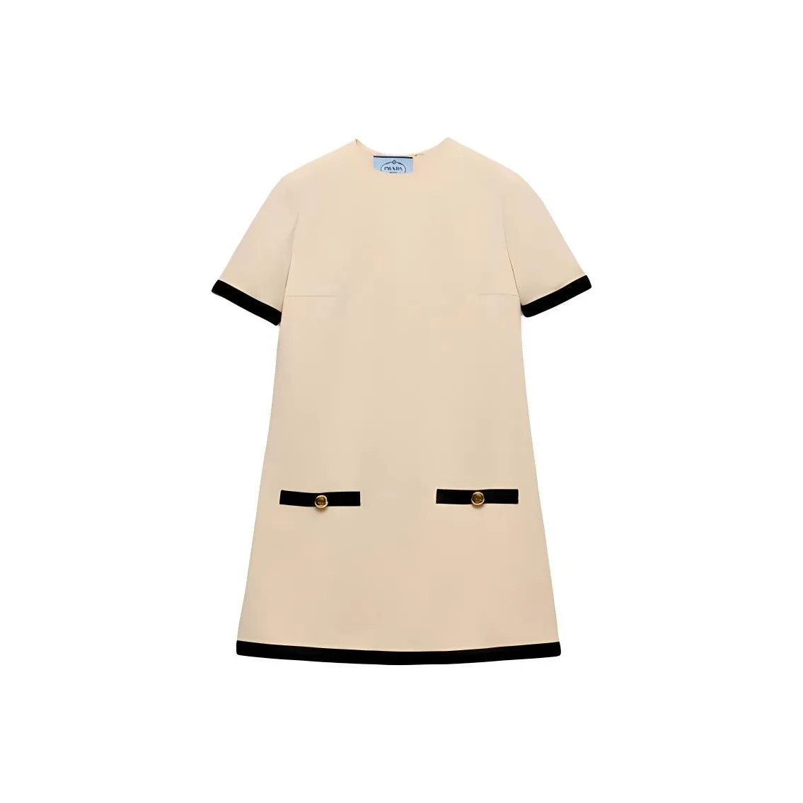 PRADA Short Sleeved Crewneck Mini Dress