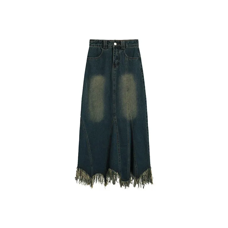 LOKUINTUS Denim Long Skirts Women's Blue
