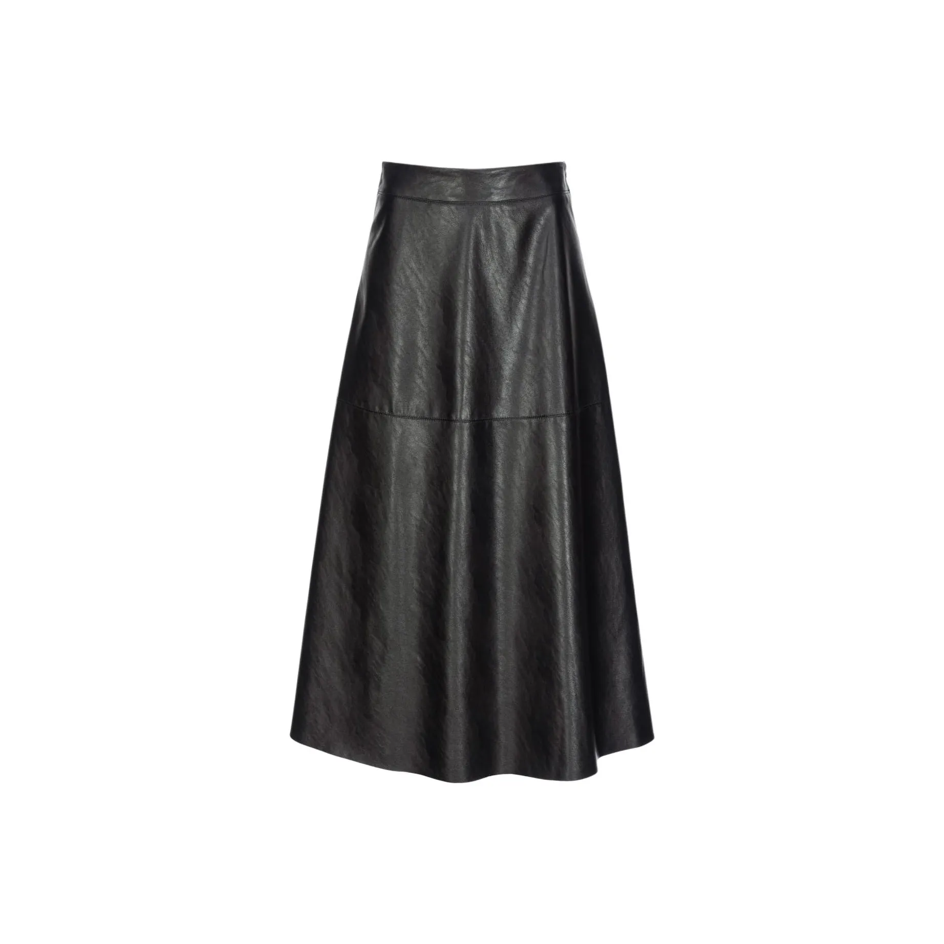 PINKO SS24 Кожа Длинная Юбка Женская Черная