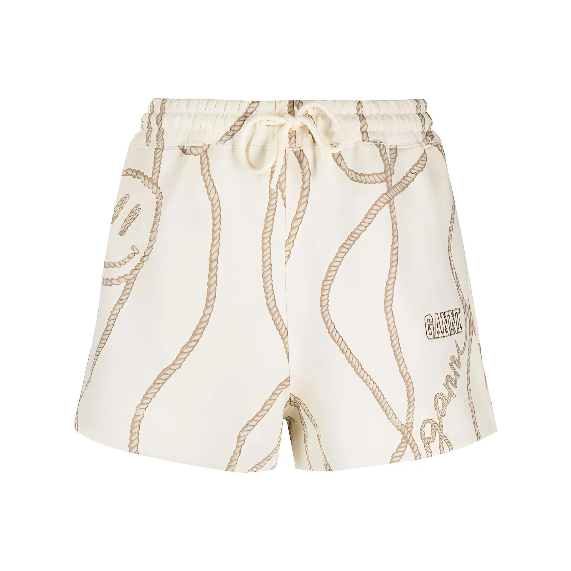 GANNI Повседневные шорты женские экрю