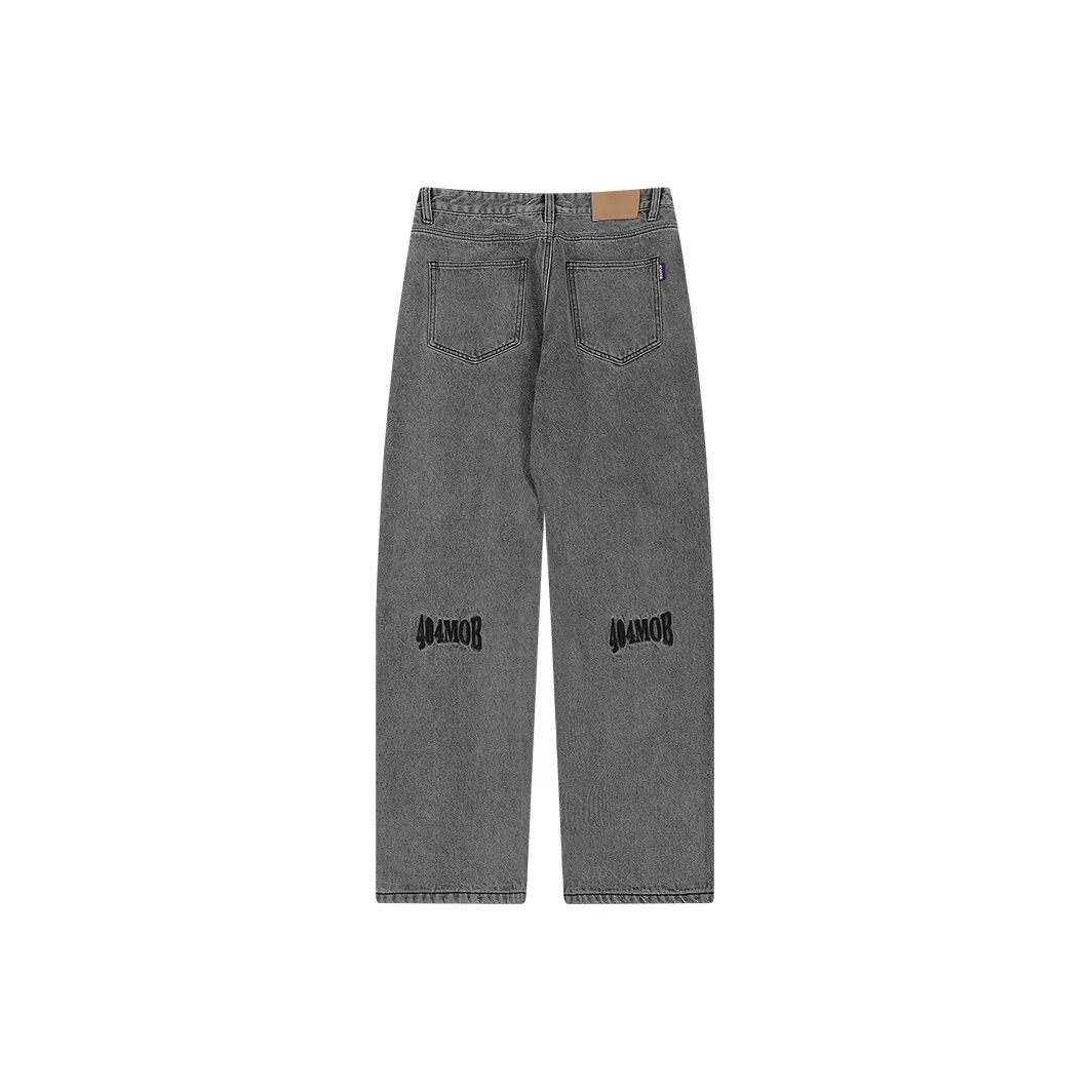 404MOB GANG Jeans Unisex Gray