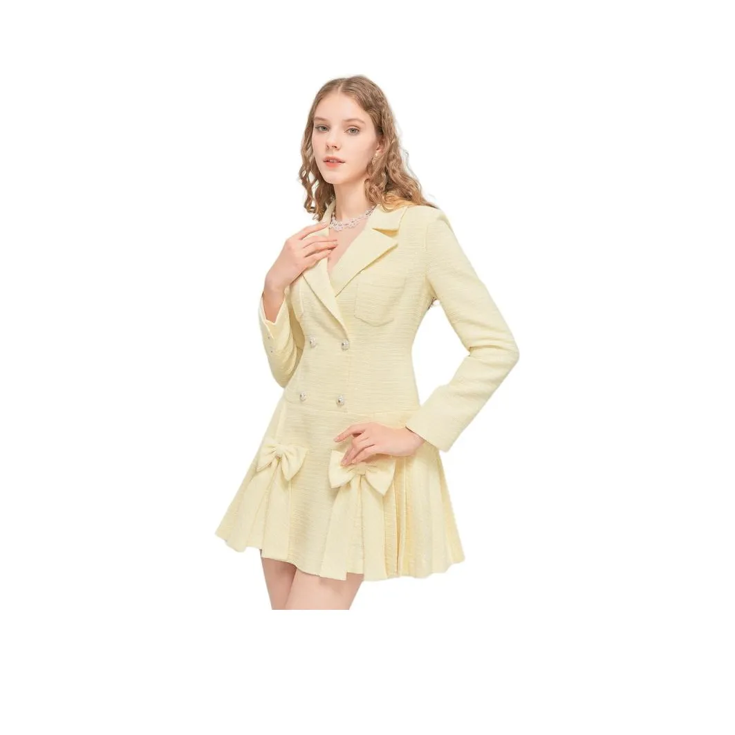 JORYAweekend Длинное платье с длинными рукавами женское желтое