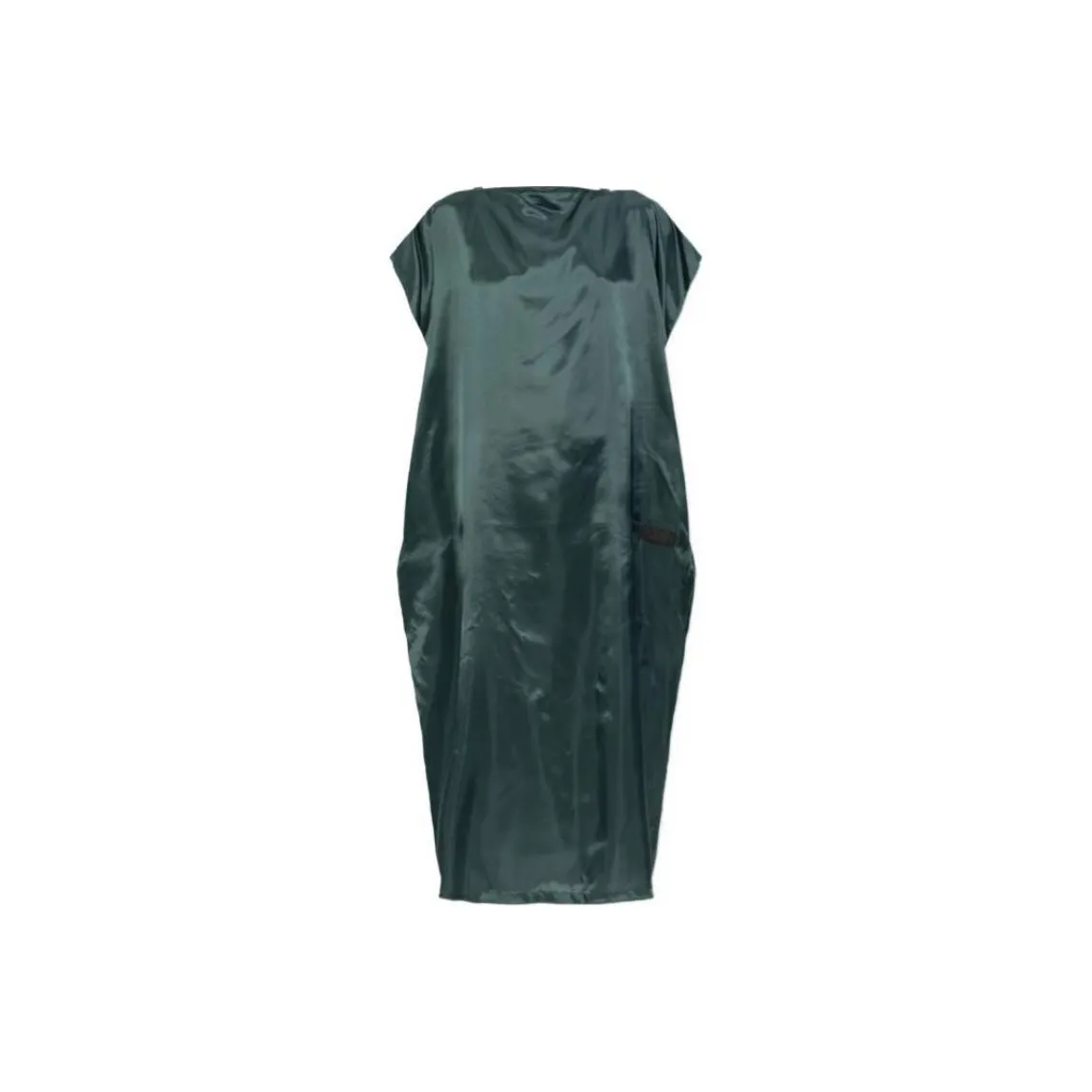 MM6 Maison Margiela Logo Patch Satin Dress