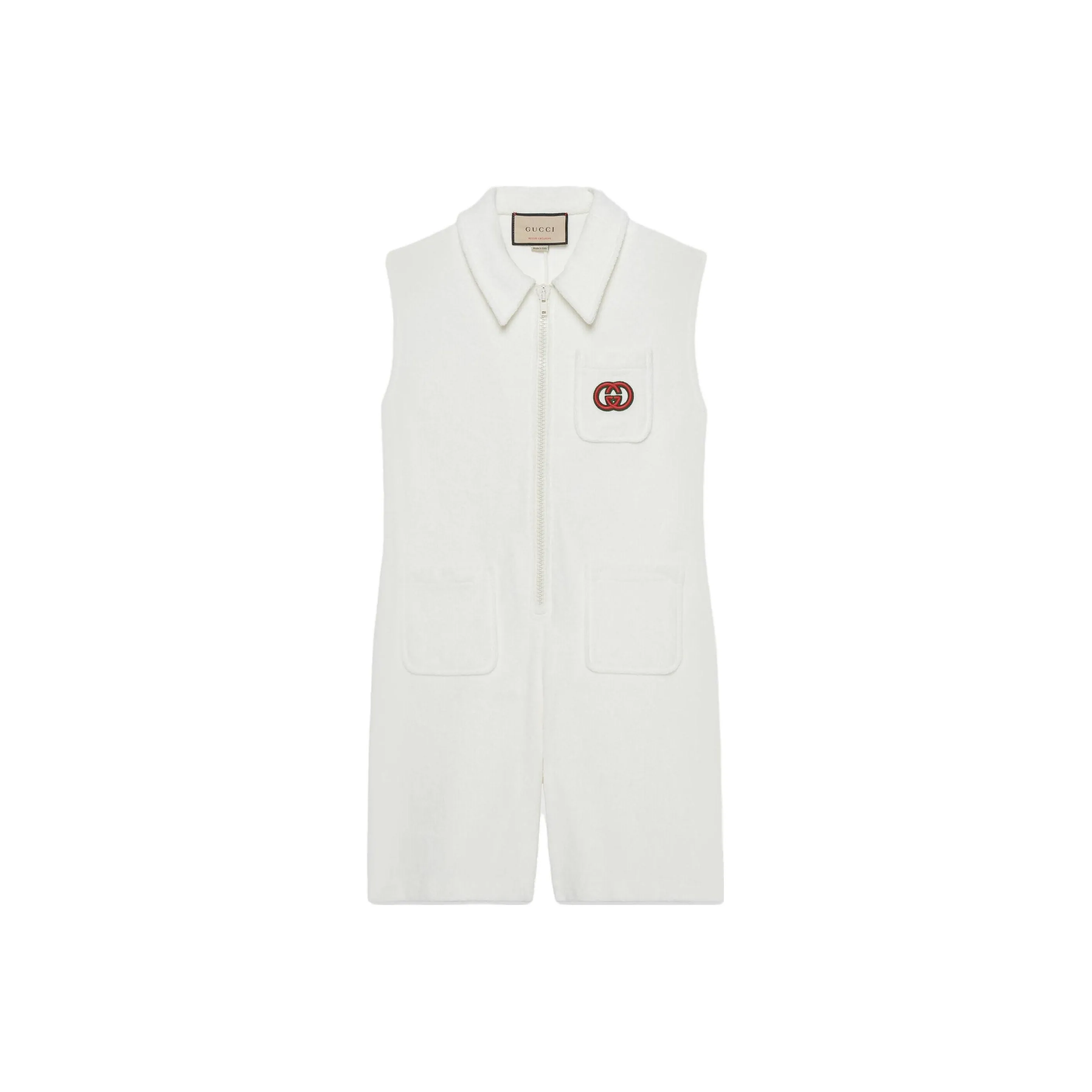 GUCCI FW23 Sleeveless Jumpsuit Women's White