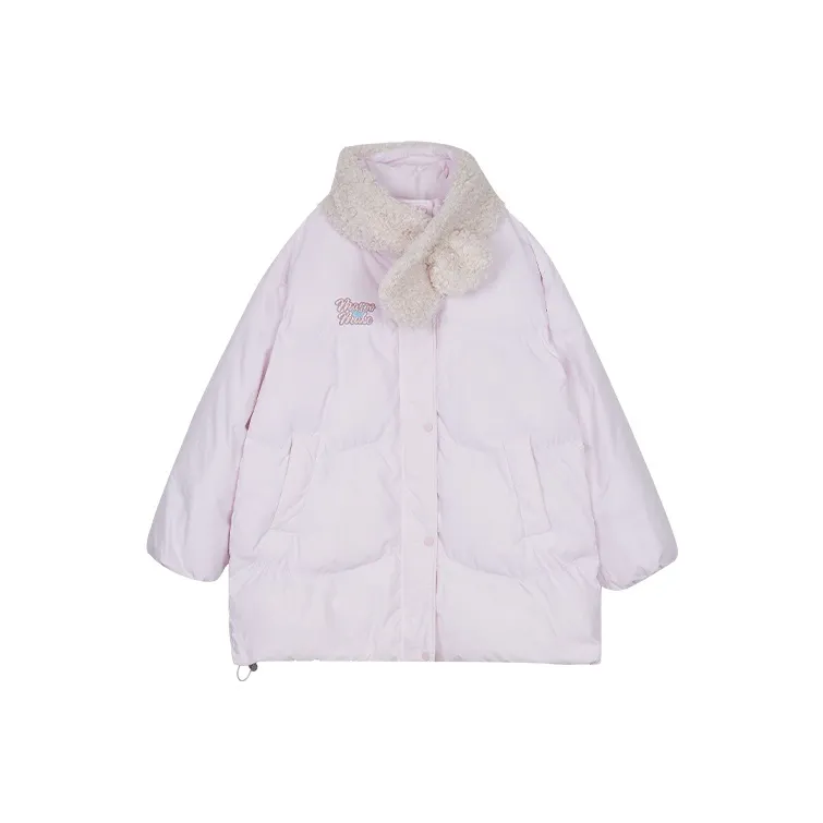 MASOOMAKE Хлопковый пуховик женский розовый