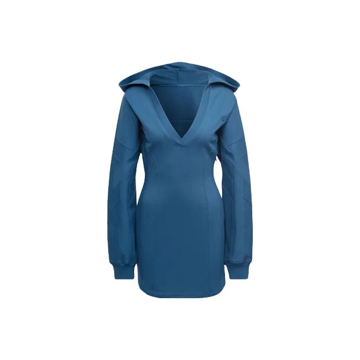 Adidas Originals Blue Version Collection Long Sleeved Dresses Women's Blue