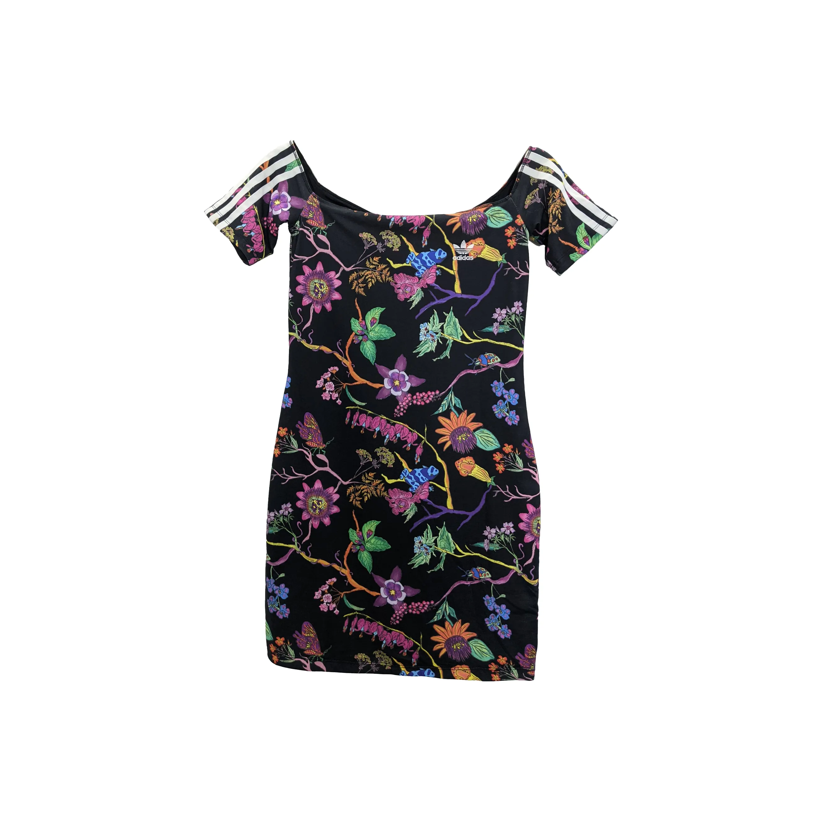 Adidas Originals NoShoulder Dress Short Sleeved Dresses Women's Black