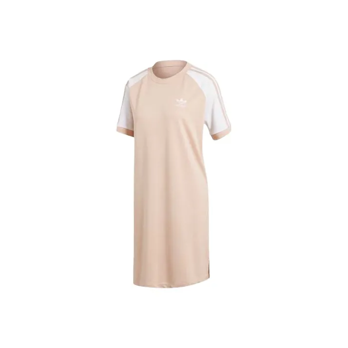 Adidas Originals Raglan Dress Short Sleeved Dresses Women's Pearl Smoke Gray