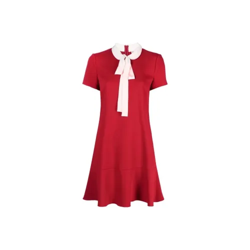 RED VALENTINO Red Женские Короткие Платья с Рукавами