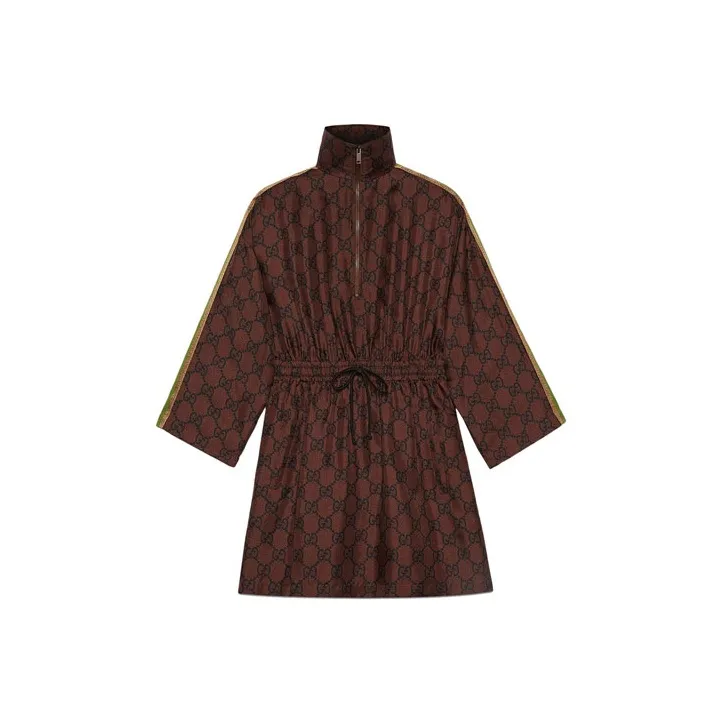 GUCCI Pre Owned Gg Pattern Zip up Dress