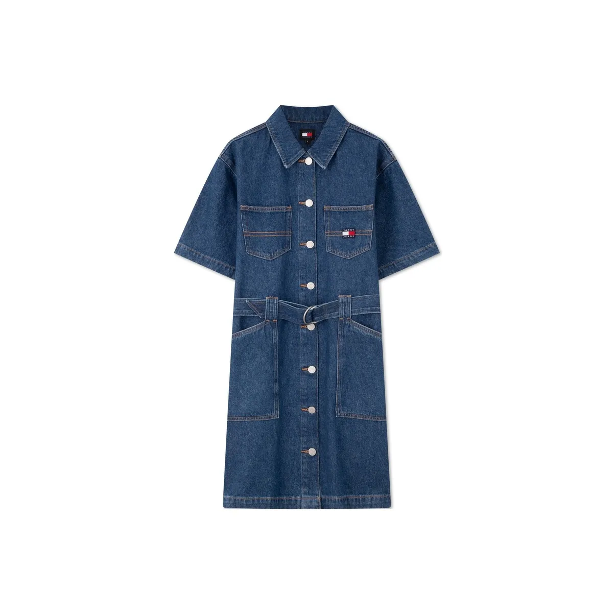 Tommy Hilfiger Short Sleeved Dress Women's Dark Denim Blue
