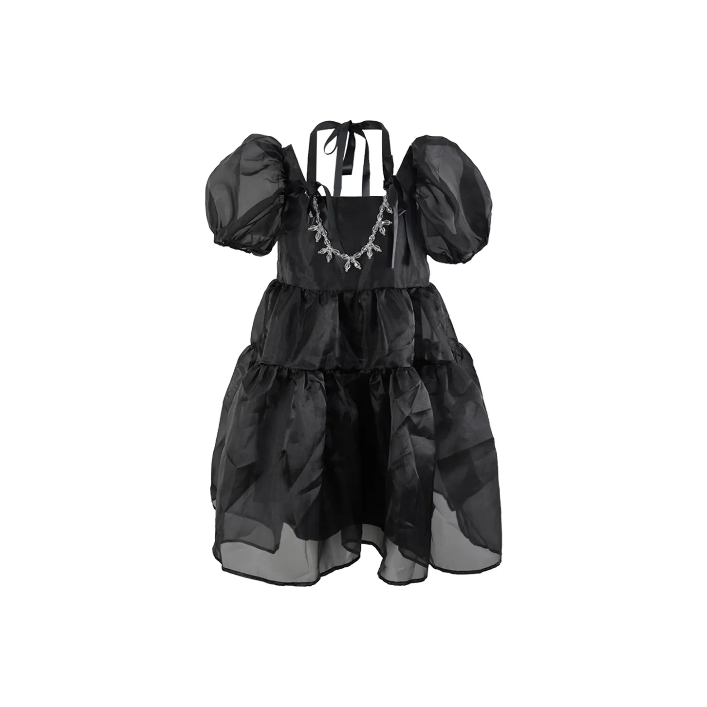 CLOUD SEASON Короткое платье с короткими рукавами женское