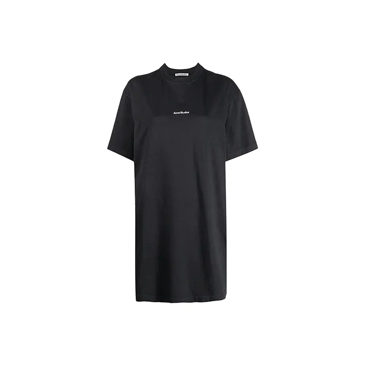 Acne Studios Logo Print T shirt Dress