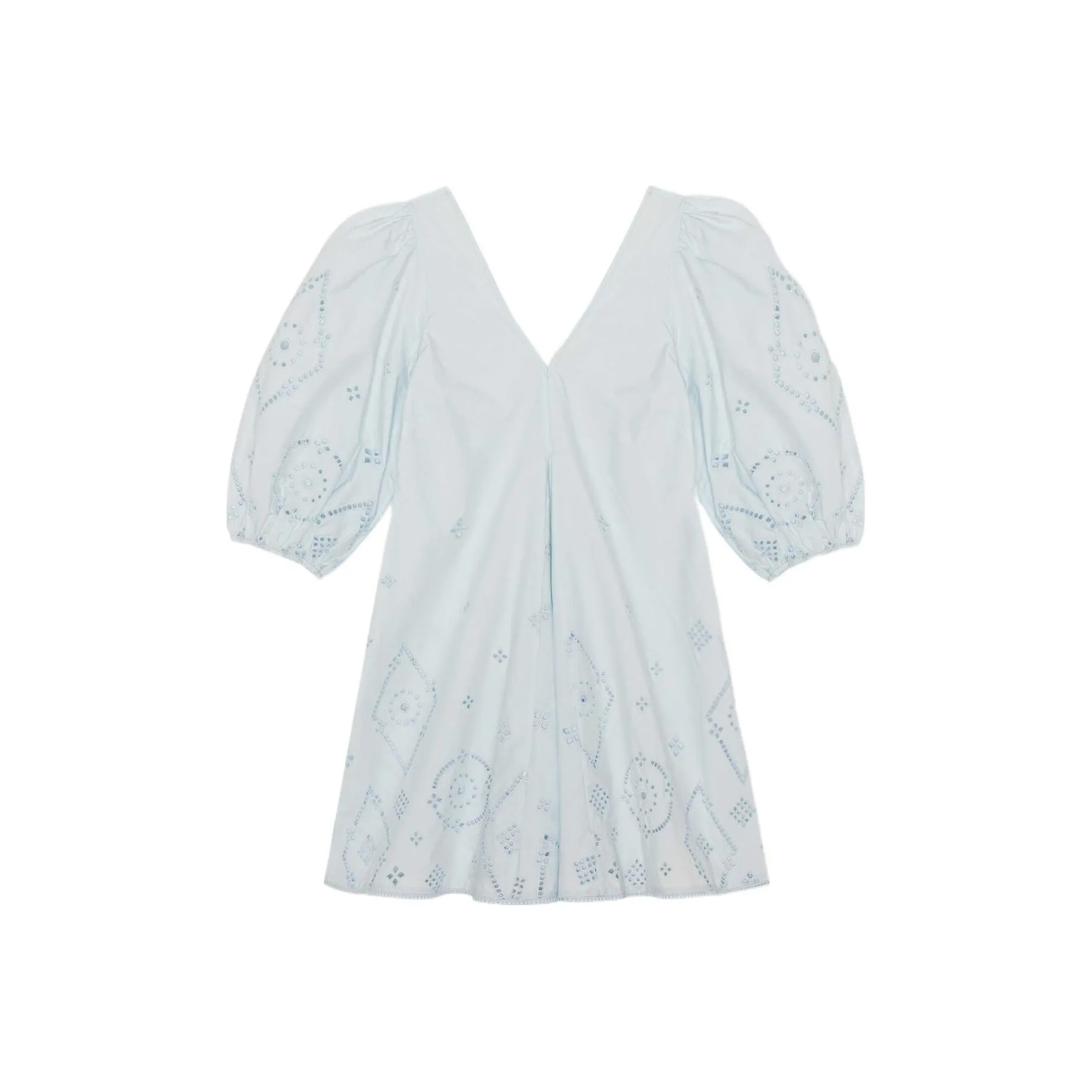 GANNI Blue Женские Короткие Платья с Рукавами