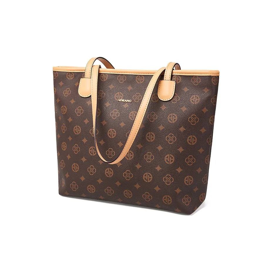 AOKANG PVC Mommy Сумка Тоут Подмышечный Сумка на плечо Стандартная Женская Кофе Экрю