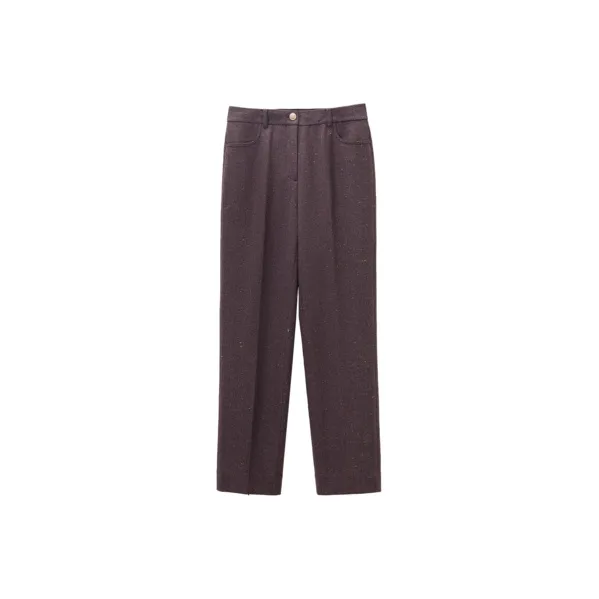OVV Suit Trousers Women's Dark Red Solid Color A3