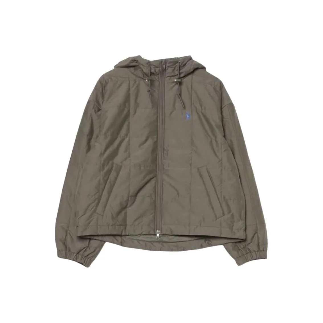 Polo Ralph Lauren Хлопковый пуховик женский армейский зеленый