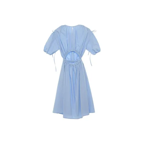 PushBUTTON Blue Женские Короткие Платья с Рукавами