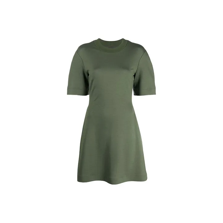 Alexander McQueen FW21 Короткий рукав Платье Женское Зеленое