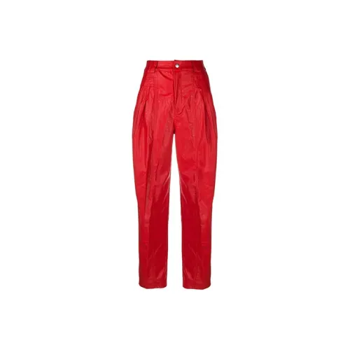 KOCHE Red Женские Кожаные Брюки