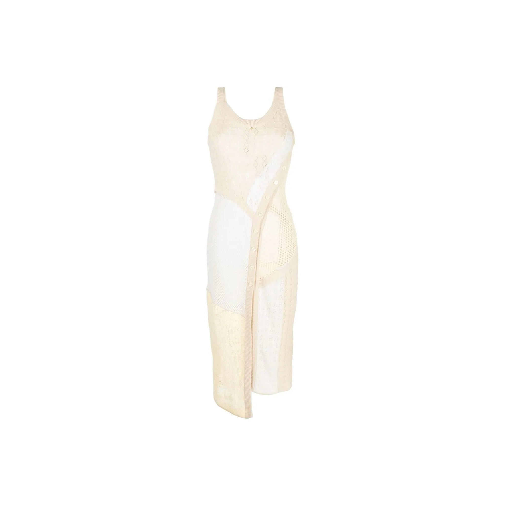Marine Serre Panelled Crochet Dress