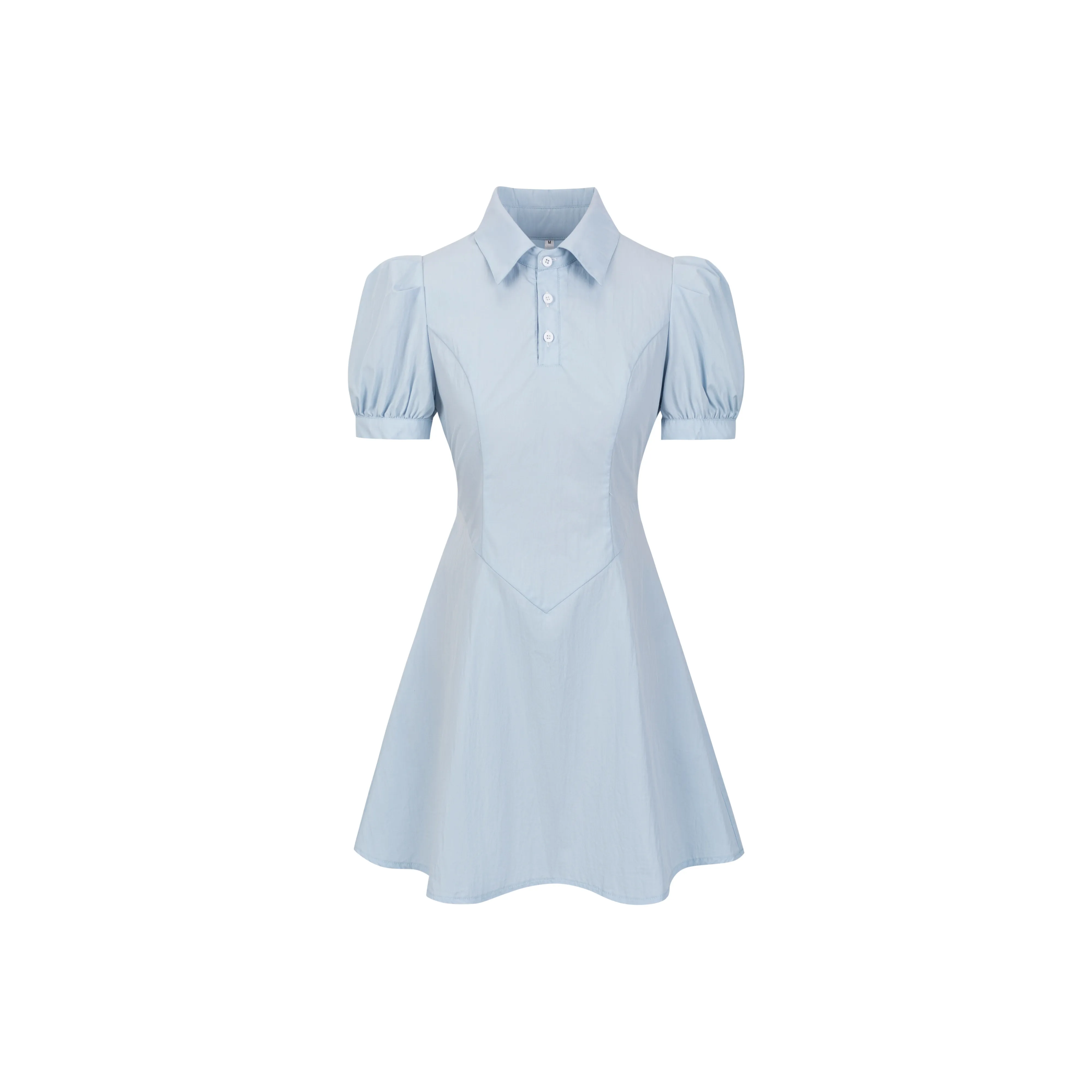 Blue Женские Короткие Платья с Рукавами