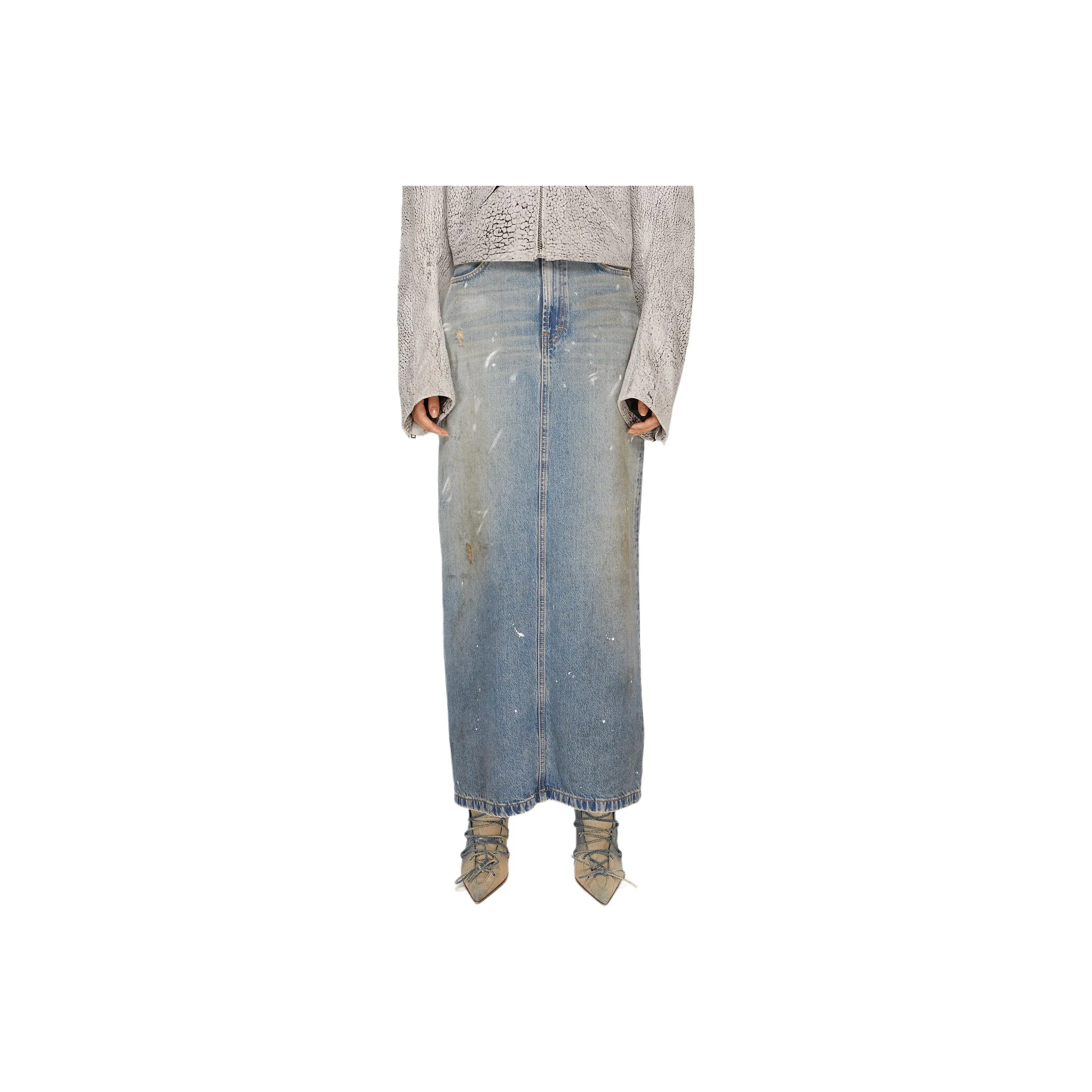 Acne Studios Logo Patch Denim Skirt