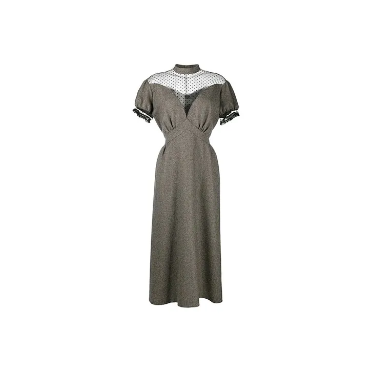 Maison Margiela Short Sleeved Dresses Women's Gray