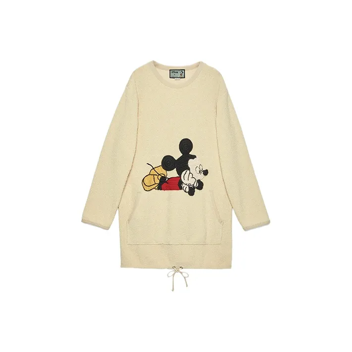 GUCCI x Disney Long Sleeved Dresses Women's Ivory White