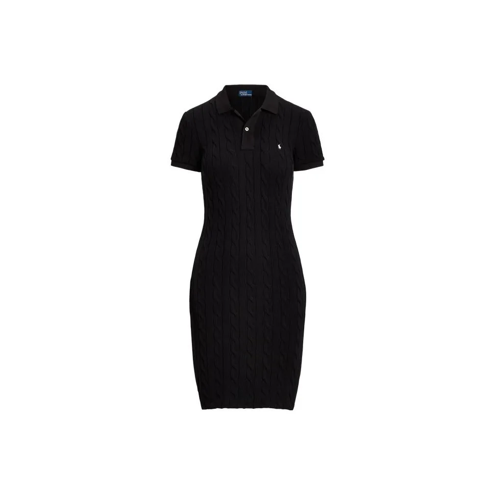 Polo Ralph Lauren SS23 Short Sleeved Dress Women's Black