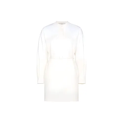 STELLA MCCARTNEY Белое Женское Длинное Платье с Рукавами