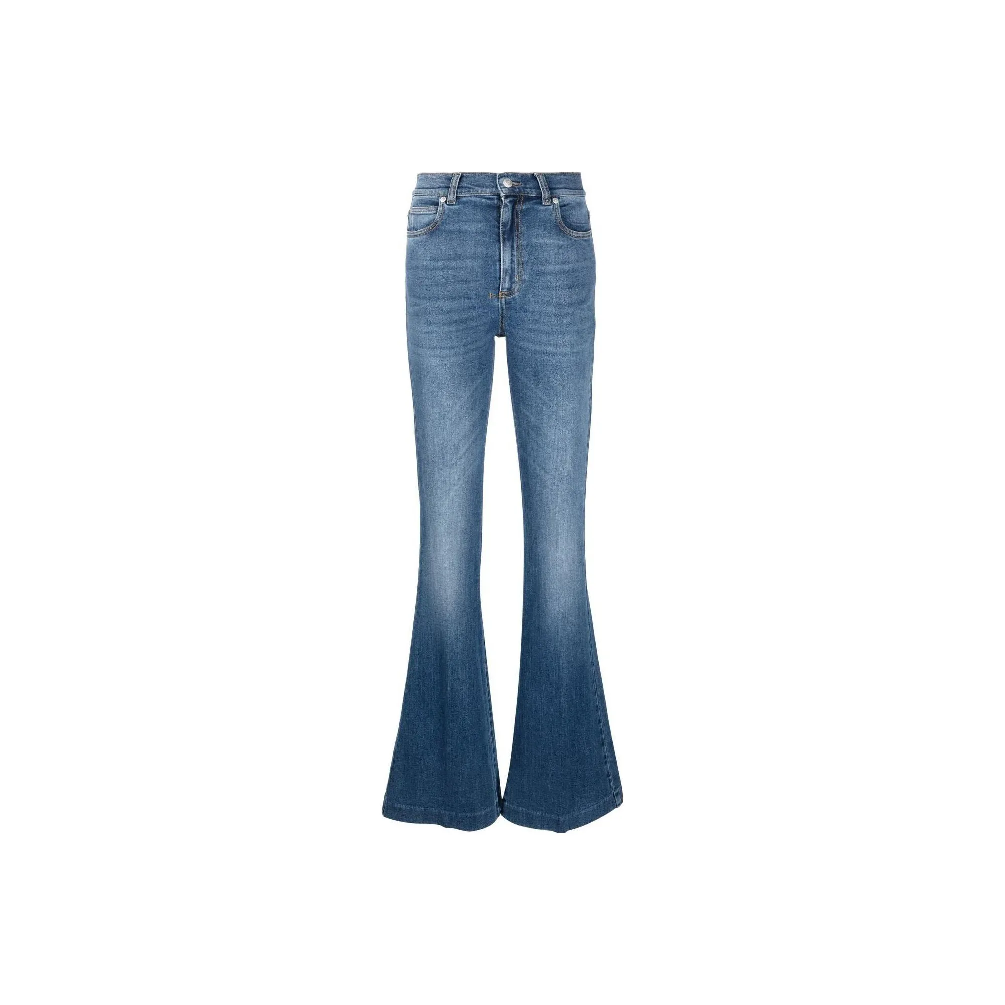 Alexander McQueen Logo Patch Flared Jeans