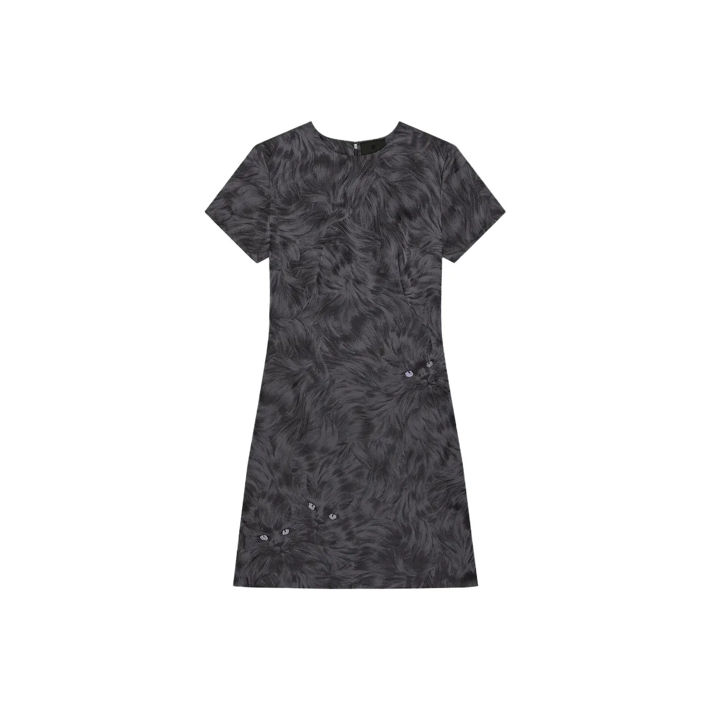 GIVENCHY FW24 Short Sleeved Dress Women's Charcoal Gray