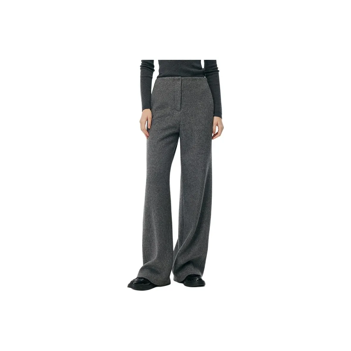 GOELIA Повседневные брюки Женские Светло-серый Средне-серый Два тона