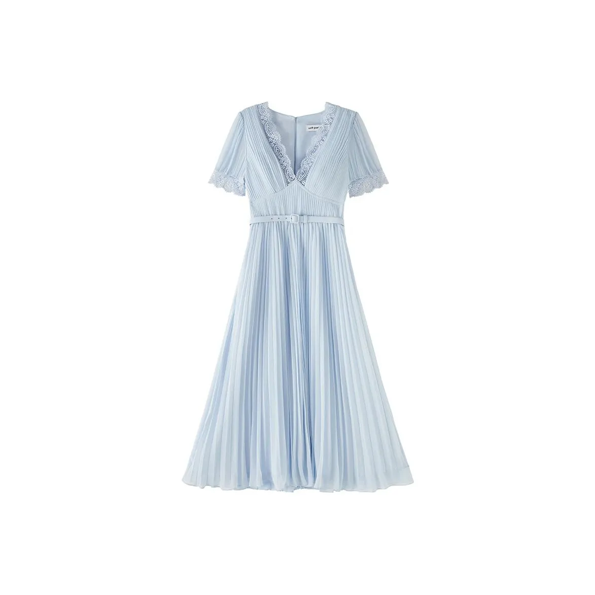 Self portrait Short Sleeved Dress Women's Misty Blue