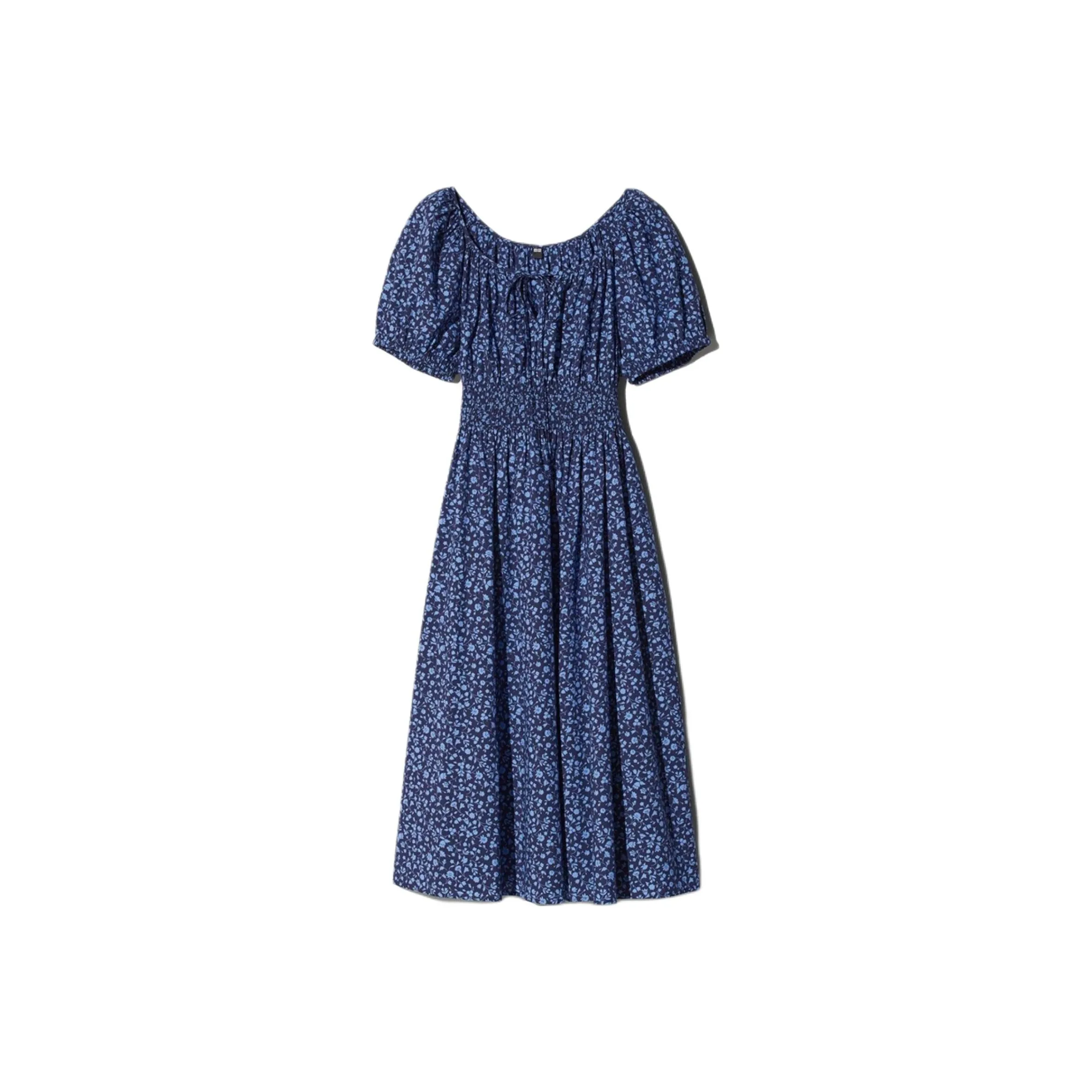 UNIQLO Короткий рукав Платье Женское Темно-синий