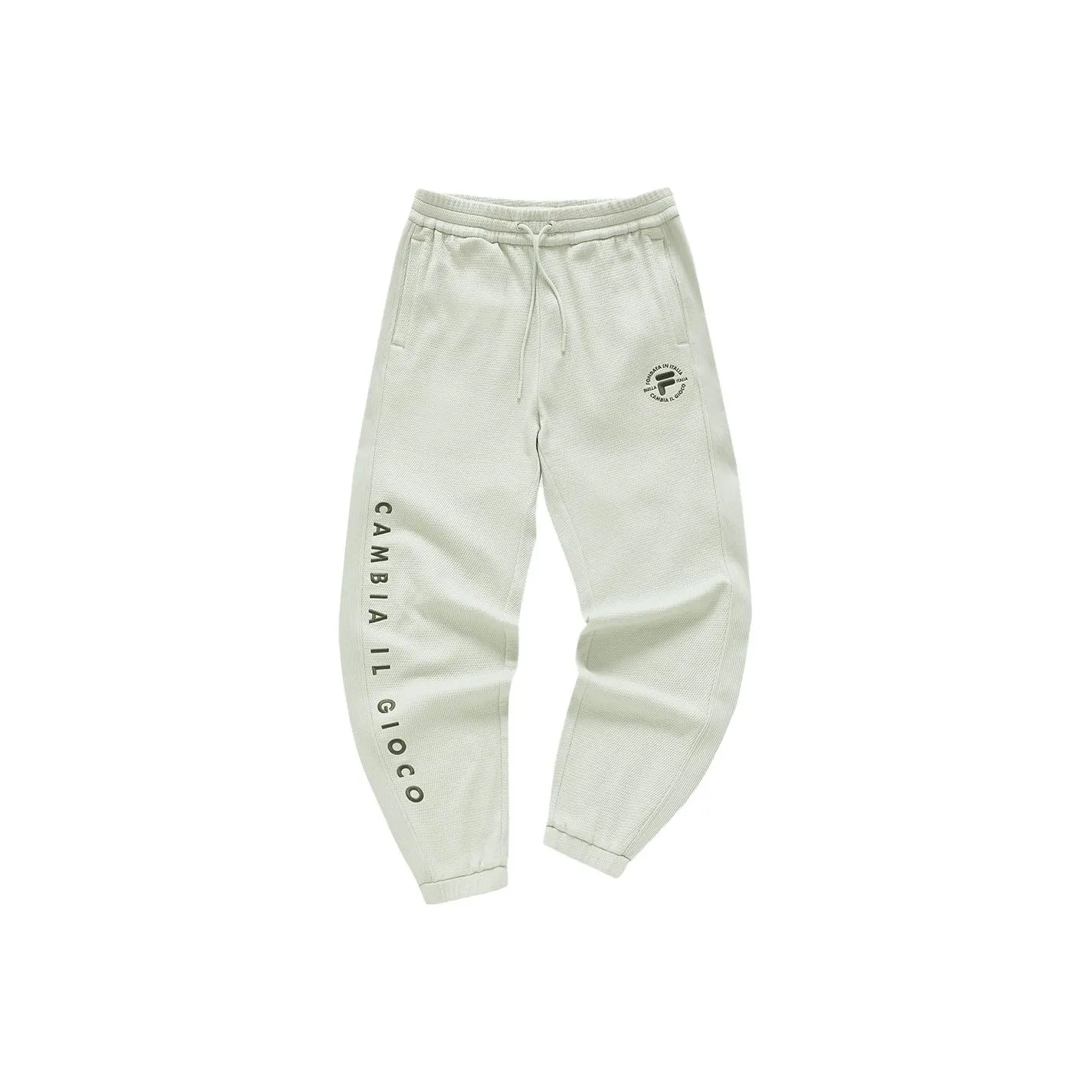 FILA FUSION UNIFORM Knitted Sweatpants Women's Tea Massage Green