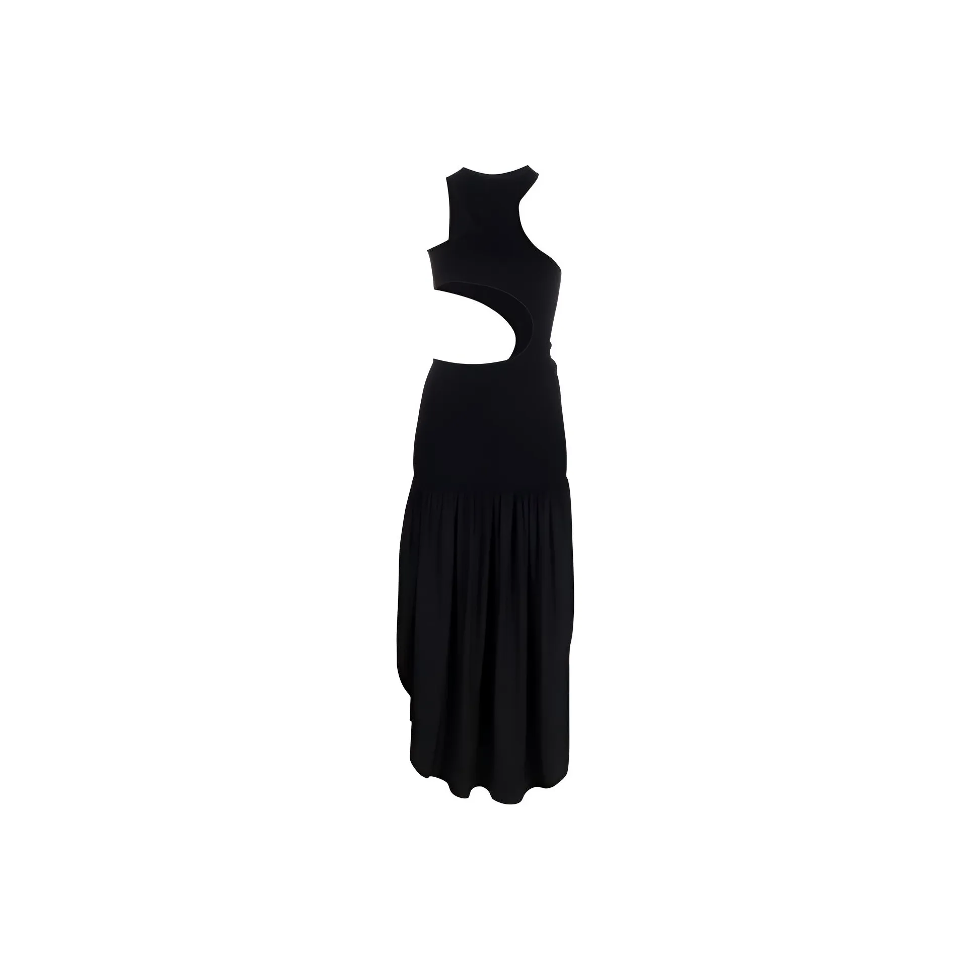 Stella McCartney Cut Out Asymmetric Midi Dress
