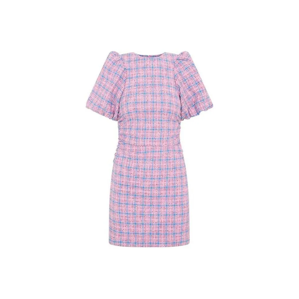 GANNI Короткий рукав Платье Женское Розовое