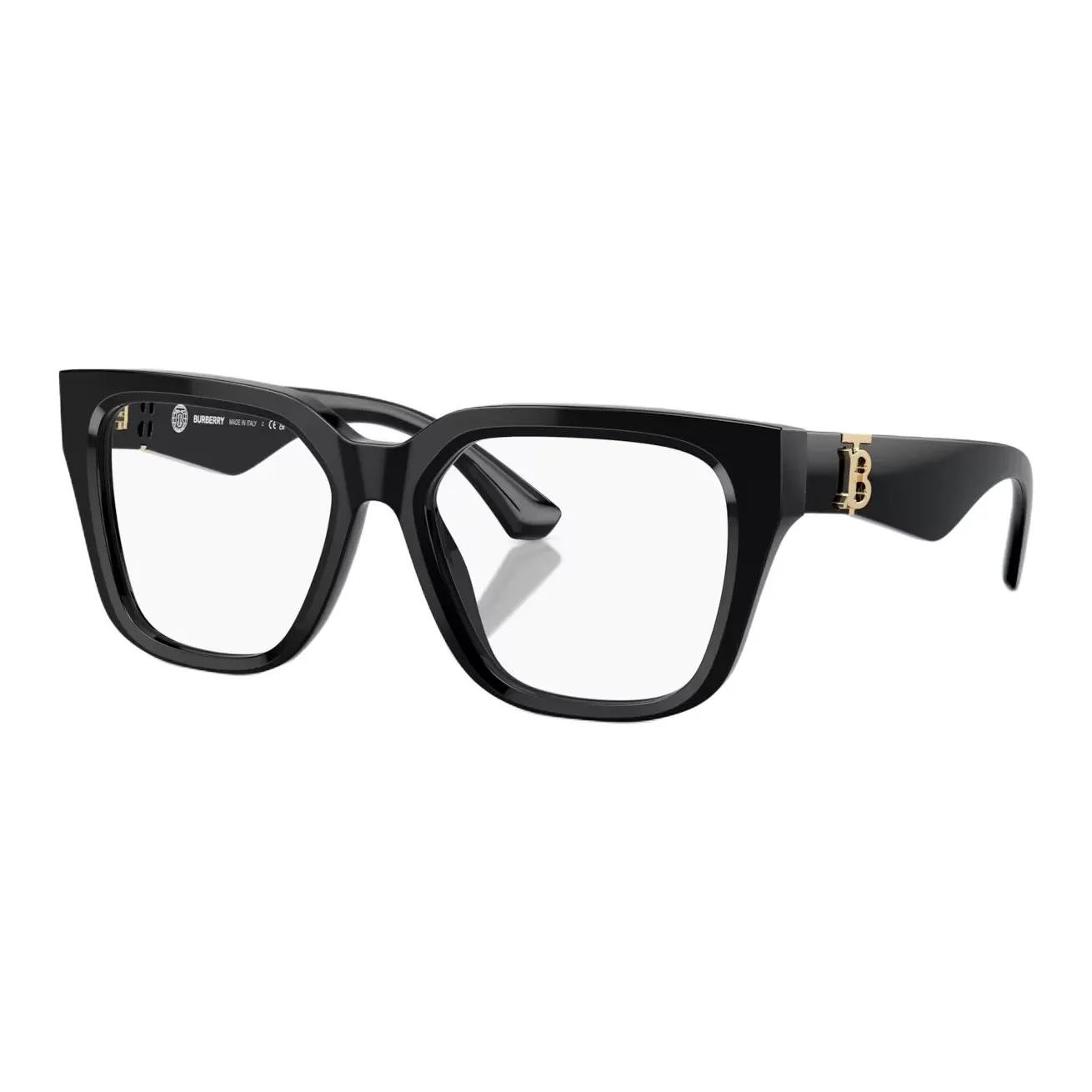 Burberry Пластиковая оправа Квадратные оптические очки Женские Черные