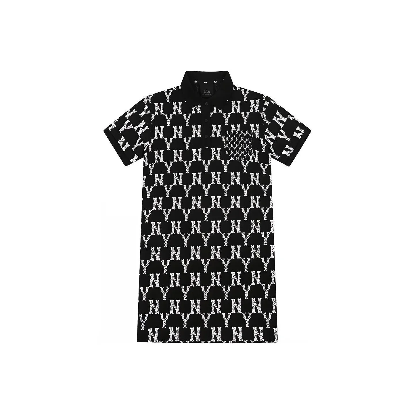 Mlb Base Logo Короткий рукав Платье Женское Черное