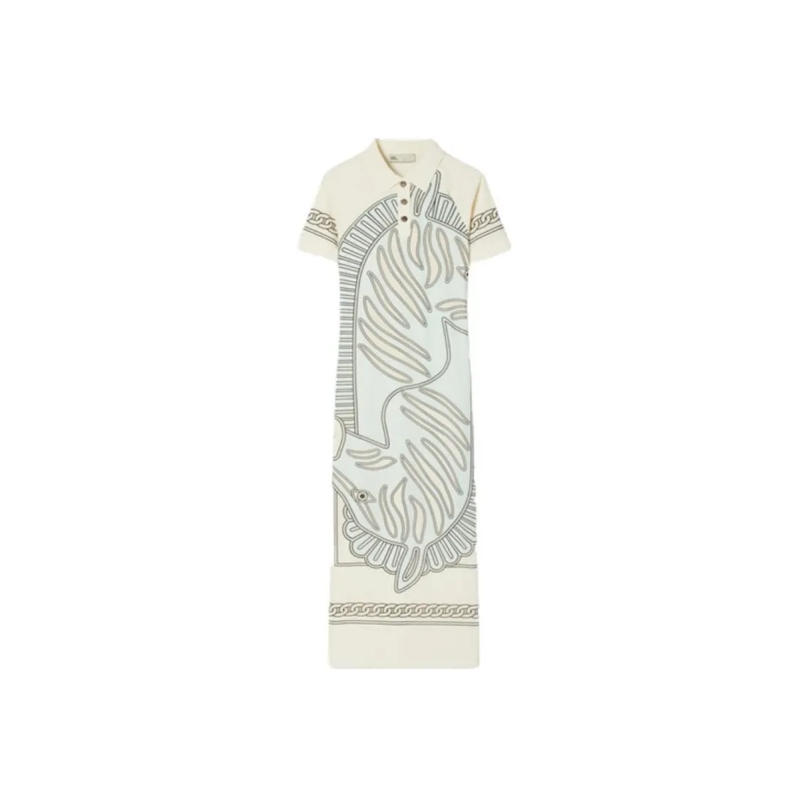 TORY BURCH SS24 Short-Sleeved Dresses Women's Blue