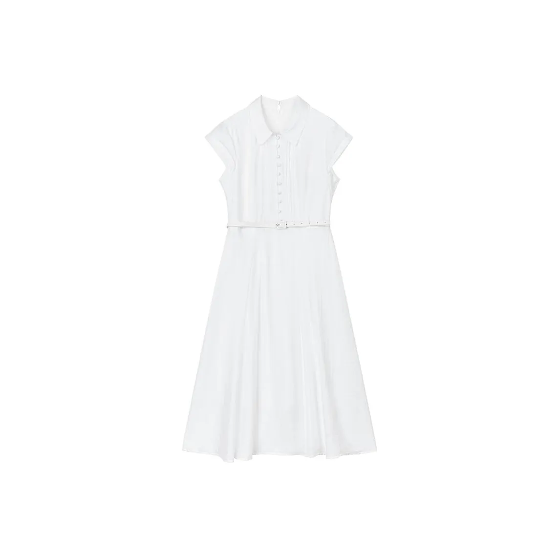 IHIMI Короткий рукав Платье Женское Белое