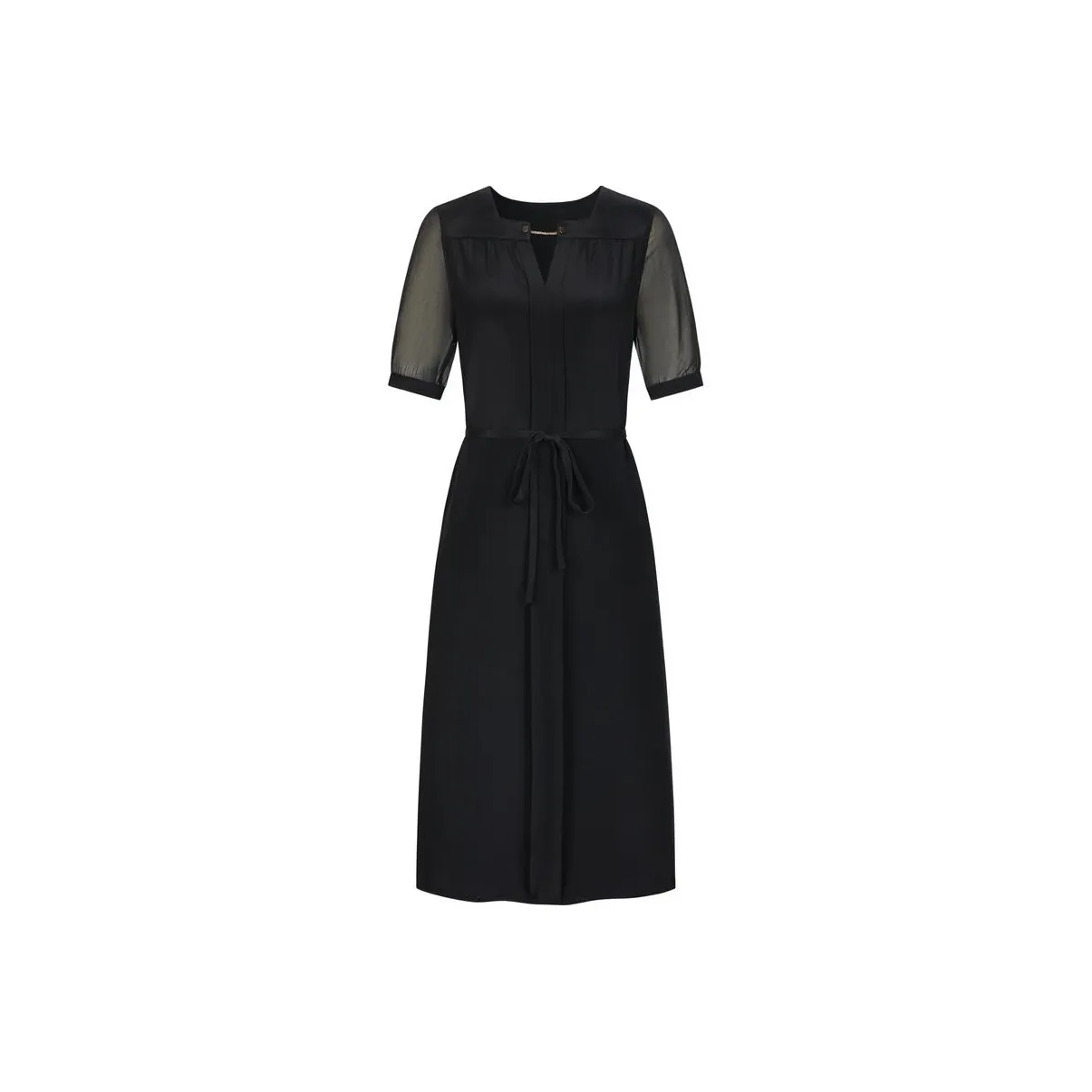 JZ. ANNAKRO Короткий рукав Платье Женское Без рисунка Черное