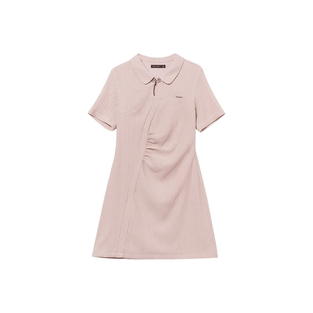 WESTLINK Короткое платье с короткими рукавами женское розовое