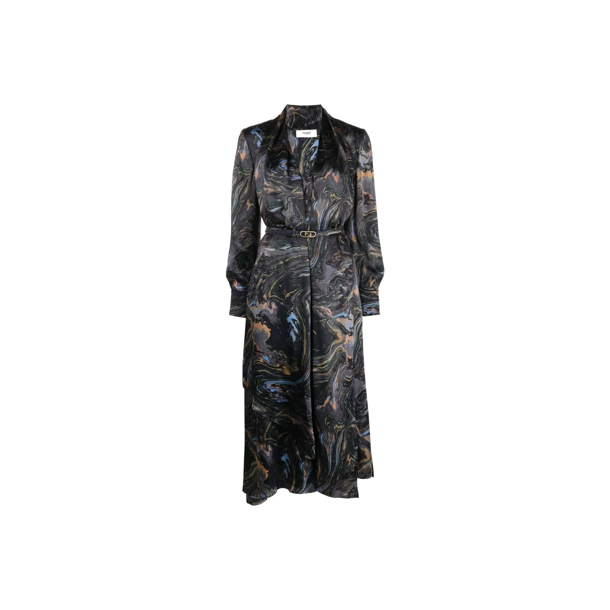 FENDI FW21 Long Sleeved Dresses Women's Black