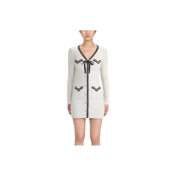 Self portrait Long Sleeved Dresses Women's White