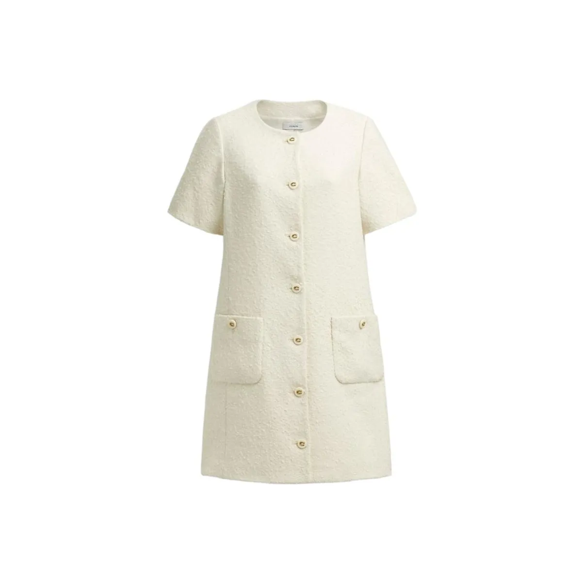 COACH Короткий рукав платье женское белое