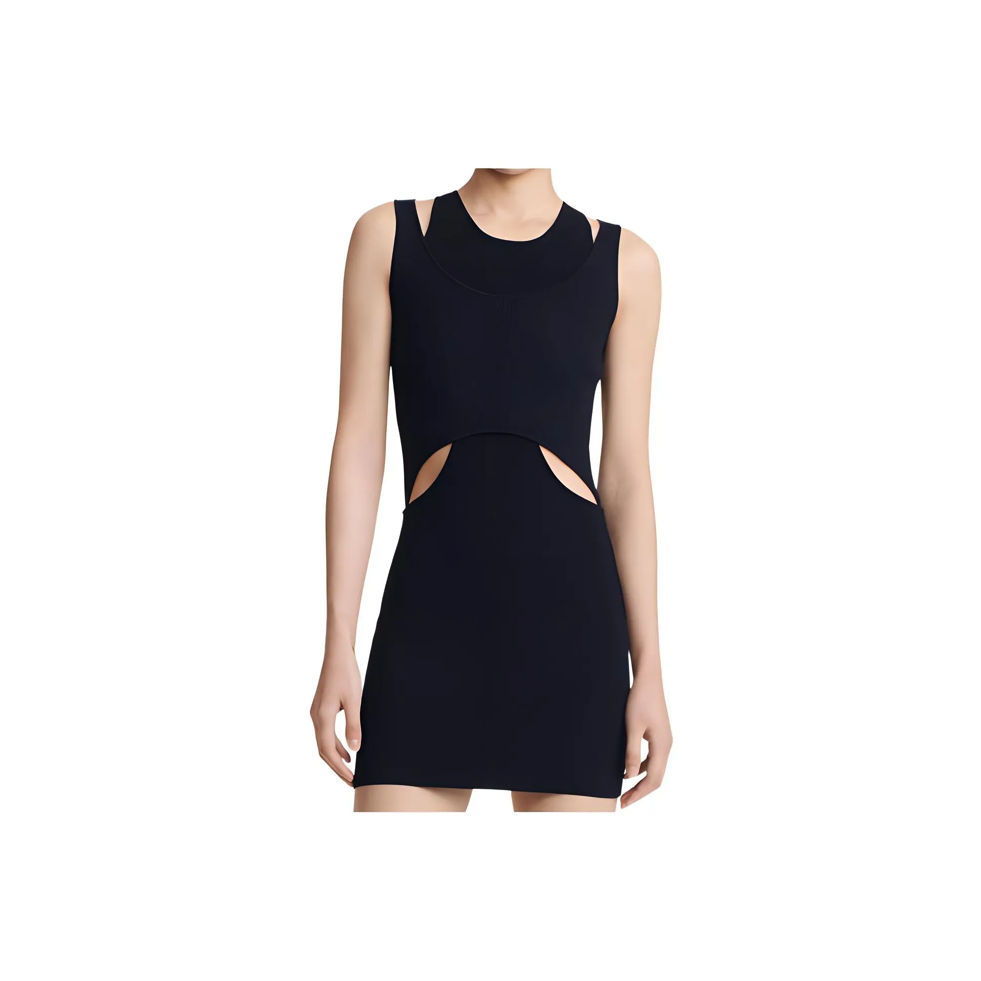 DION LEE Cut out Detail Layered Mini Dress